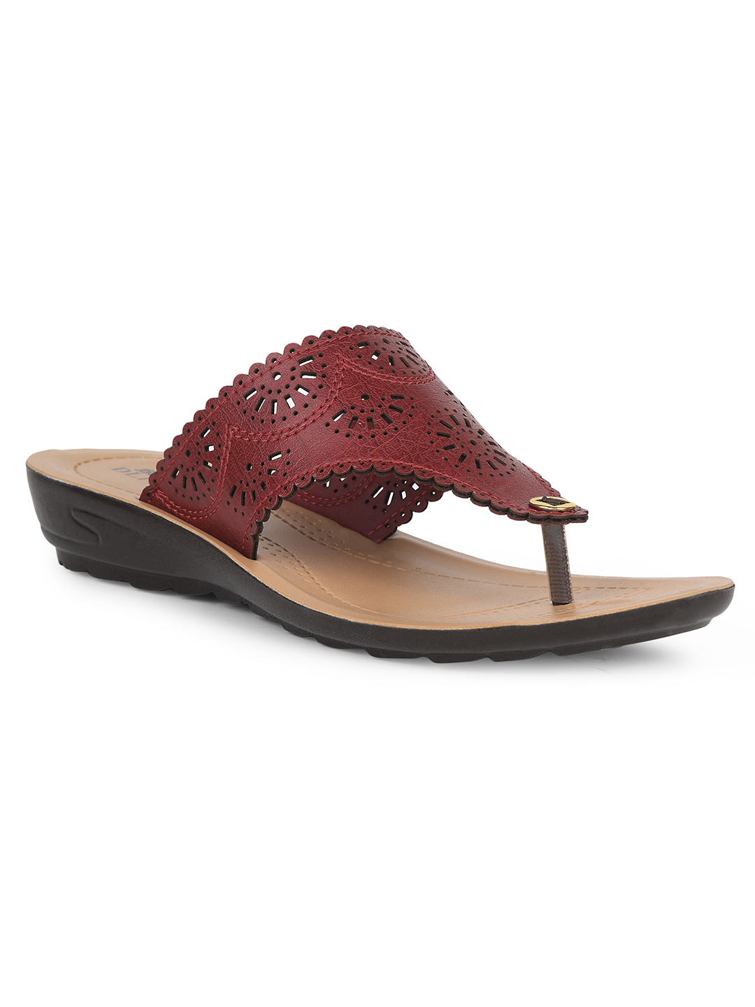 Sophisticated Women Bata Maroon Chappal For Women MAROON size 5 2025 at ShopCircuit | ONDC
