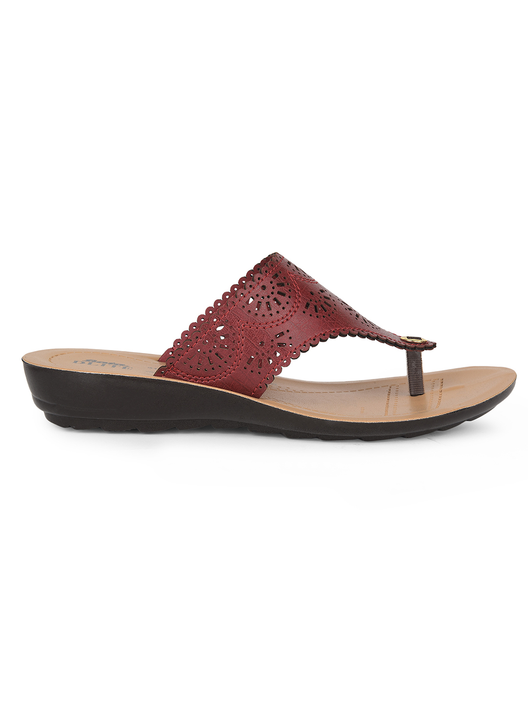 Sophisticated Women Bata Maroon Chappal For Women MAROON size 5 2025 at ShopCircuit | ONDC